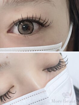 モアビューティアイ(More Beauty Eye)の写真/フラットラッシュ～ボリュームエクステまで、あなたの理想を叶えるメニューを豊富にご用意♪