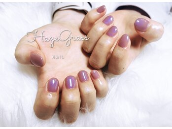 ハズグラスネイル(Haze Grass nail)/パープルネイル