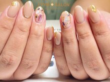 リームサロン 池袋店(LYYM SALON)/ゴールドで魅せる上品ヌーディー