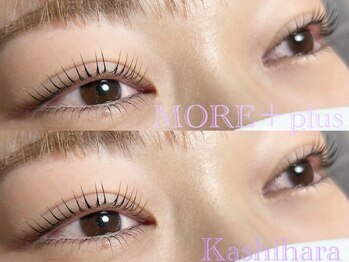 モアプラス 橿原店(MORE+plus)の写真/自まつげを最大限活かし自然に盛れる◎ナチュラルでも印象的な目元に♪大人気の韓国風束感まつげOK！
