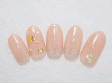 シックネイル(CHIC nail)/上品☆冬ネイル　雪の結晶