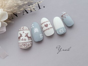 ワイネイル(Y.nail)/ノルディック柄ネイル