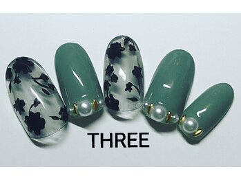ネイルアンドまつげエクステ専門サロン スリー(THREE)/透け感ネイル