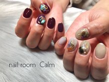 ネイルルーム カーム(nail room Calm)/人気のニュアンスアシンメトリー