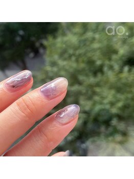 アオ 渋谷(ao.)/紫ネイル