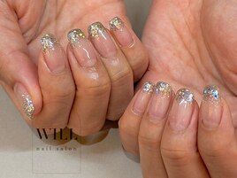 ラメグラデーションネイル