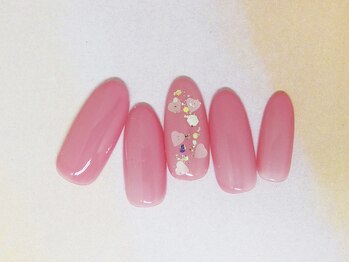 ネイルライフ(NailLife)/シンプルコースハートとホロ
