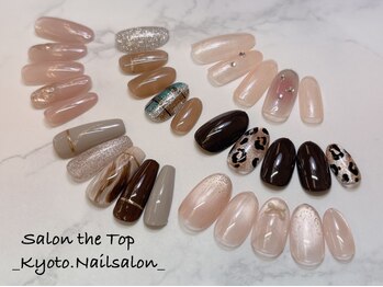 サロン ザ トップ(Salon the Top)の写真/【丁寧ケア込☆定額Sコース¥5500!】自爪の負担を抑えた爪に優しい施術☆絶妙ニュアンスアートが満載!