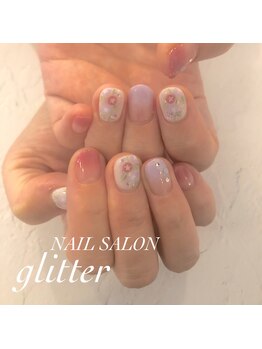 ネイルサロン グリッター(NAIL SALON glitter)/朝顔ネイル