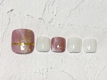 フレイムス アイラッシュ アンド ネイル(FRAMES)/ピンクフットネイル♪