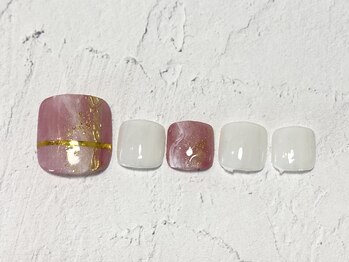 フレイムス アイラッシュ アンド ネイル(FRAMES)/ピンクフットネイル♪