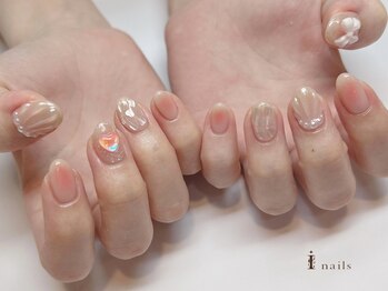 アイネイルズ 四条河原町店(I-nails)/チークネイル¥6500～11500