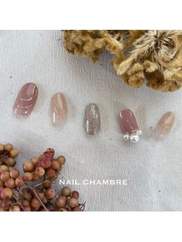 ネイル シャンブル(nail CHAMBRE)/くすみピンクネイル