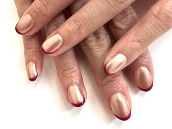 ビューティルーム ミセル(beautyroom miseru)/細フレンチ/ボルドー/ミラー