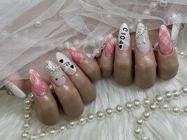 【Ayaka】チェック柄ネイル
