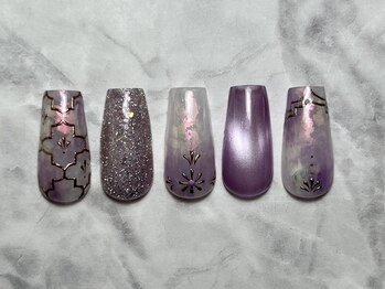 テンプテーション ネイル スタジオ(Temptation nail studio)/ピンクパープル☆モロッカン