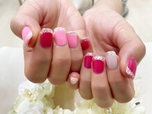 プルミエ ネイル(Premier Nail)/ピンク☆ガラスフレンチ