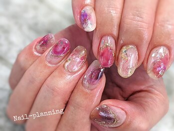 ネイルプランニング(Nail-Planning)/奥行がすごい 天然石ネイル