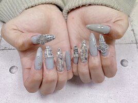 ゴージャスツイードネイル