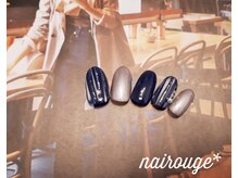 ネイル―ジュ 札幌大通店(nairouge*)/浴衣柄ストライプネイル♪