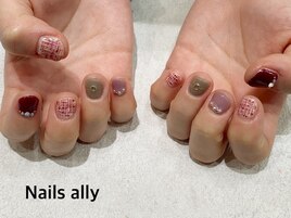 リングネイル×ツイード×秋冬