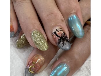 夕暮れパームツリー