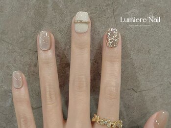 ルミエール ネイル モンナカ(Lumiere Nail Monnaka)/ボルドー/ツイード/ブラウン
