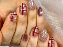 バレンタインネイル