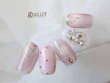 グラティフィー 梅田店(gratify)/春の大人可愛いピンクネイル