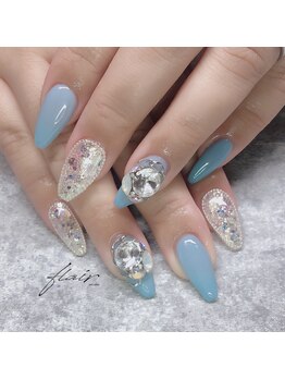 フレア(flair)/オーロララメ×くすみブルー