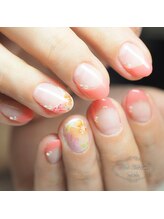 ジュジュ(Juju)/水彩フラワーネイル