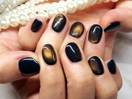 ビー玉オレンジマグネットネイル