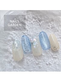 マグネット×シェルネイル