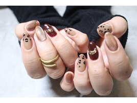 レオパード×ボルドーネイル