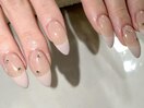 ピンクベージュフレンチ￥6500