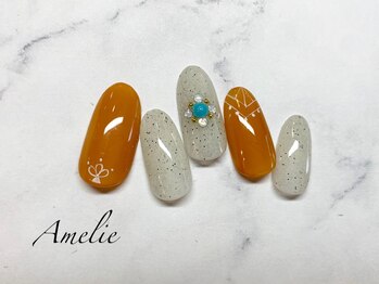 アメリ(Amelie)/ワンカラー/ストーン/手描き