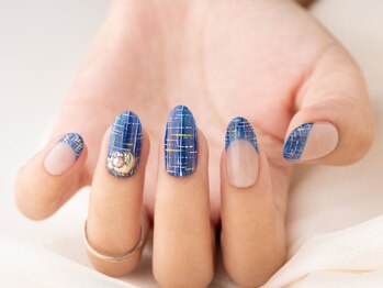 ヴァンネイル(VINGT NAIL nail&eye beauty)/ツイードフレンチネイル