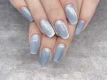 ミー 三軒茶屋(mee)/涼し気なマグネットネイル