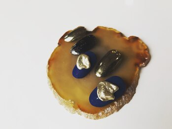 ネイルスミス 高松店(Nailsmith)/ロイヤルブルー×変形3Dアート