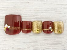 タフィーネイル 宜野湾コンベンションシティ店(TaffyNail)/フット グランドデザイン 6990円