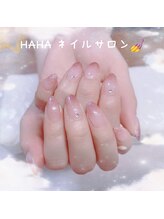 ハハ(HAHA)/ピンクラメグラデーション