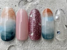 フリークネイル(FREAK Nail)/マリンゆるボーダー ¥12000