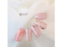 グラティフィー 梅田店(gratify)/春のピンクニュアンスネイル