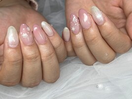 雪の結晶ネイル