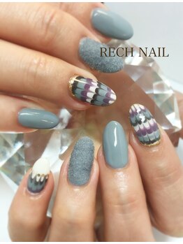 レッシュネイル サロンアンドスクール(RECH NAIL salon&school)/エスニックピーコックネイル