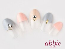 ネイルサロン アビー 宮益坂店(abbie)/春色ハーフフレンチ　￥12628