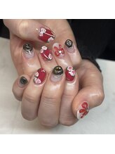 ネイルサロン ココロジー(COCOLOGY)/バラ　手描きデザイン