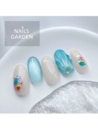 マグネット×シェルネイル