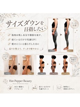 アンジェーム(ANGEAME)の写真/【40代からの代謝ダイエット★】年齢とともに痩せにくいと感じる方におすすめ◎固まった脂肪を和らげ流す♪