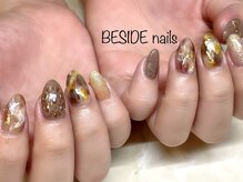 ビサイドネイルアート(BESIDE NAIL Art)/ブラウンネイル